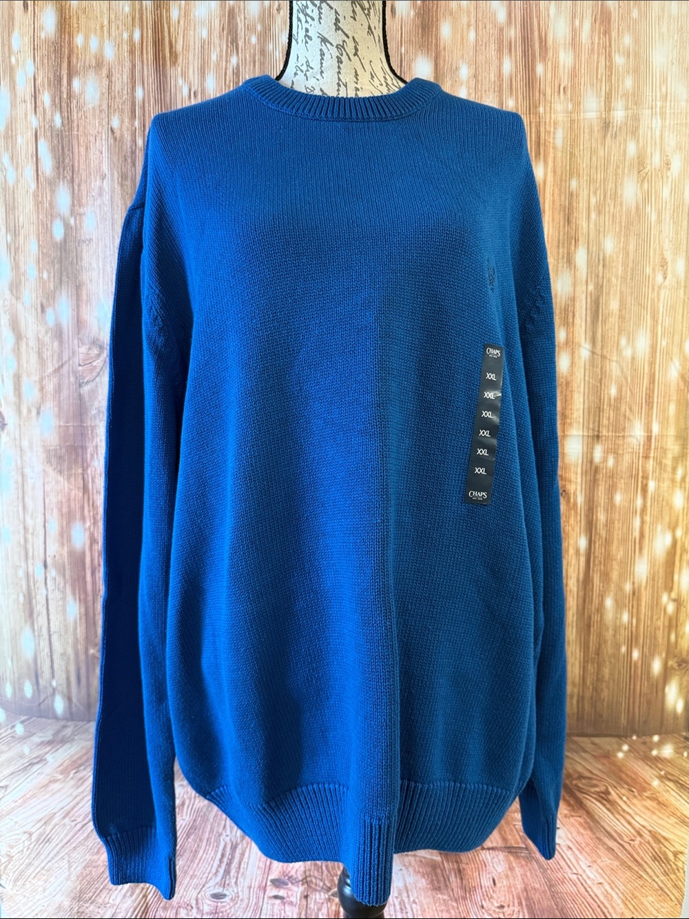 Chaps Men's Bright Blue Crewneck Sweater